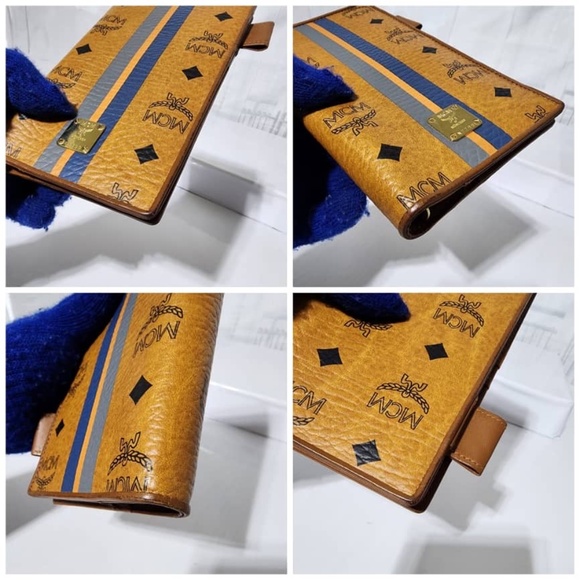 Authentic MCM Visetos Long Agenda Wallet Cognac - Picture 8 of 14